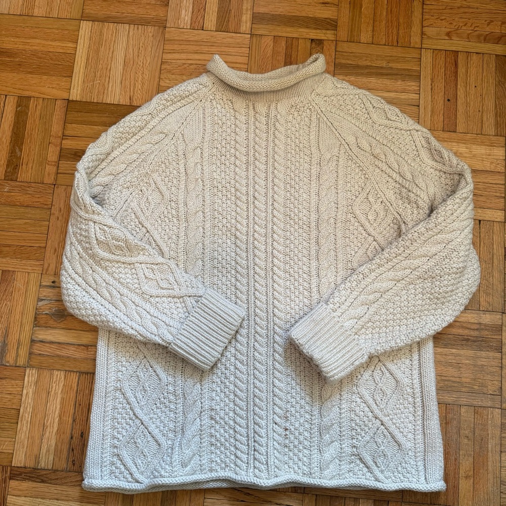 J crew Cotton fisherman’s sweater
